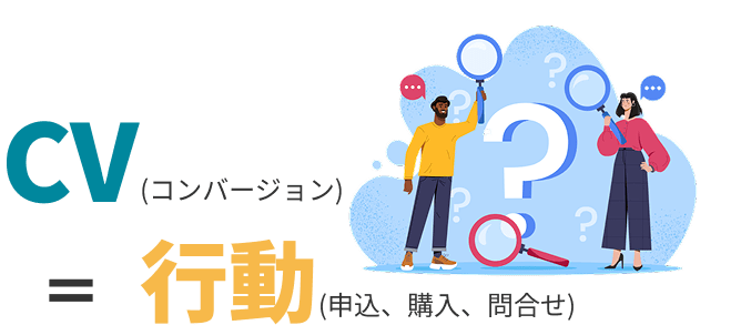 コンバージョンは行動、の図解